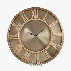 Antique Brass Round Wall Clock Vintage Wall Mounted Clock Kitchen Living Room