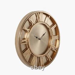 Antique Brass Round Wall Clock Vintage Wall Mounted Clock Kitchen Living Room