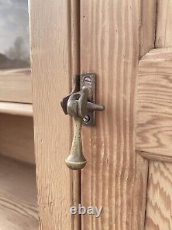 Antique Early C20th Pitch Pine Housekeeper's Cupboard Dresser Kitchen Cabinet