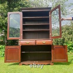 Antique Kitchen Larder Cupboard Mahogany Dresser display cabinet glass Bookcase