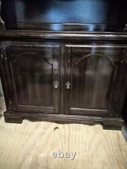 Antique Kitchen Mahogany Dresser display cabinet glass Bookcase Collection HD2