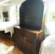 Antique Linen Fold Carved Oak Welsh Dresser Made In England Vintage Cupboard