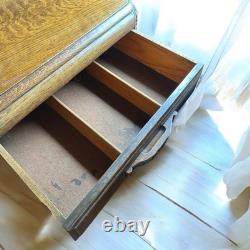 Antique Linen Fold Carved Oak Welsh Dresser made in England vintage cupboard