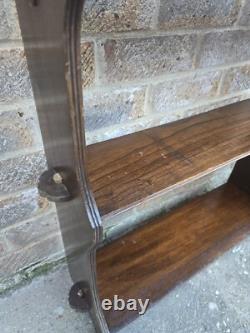 Antique Victorian Arts And Crafts Solid Wood Spice Rack Shelves Wall Unit