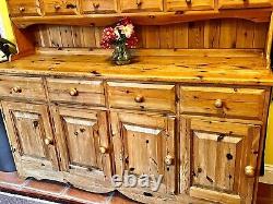 Antique Vintage Farmhouse Pine Welsh Dresser Kitchen Dresser Cabinet