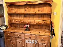 Antique Vintage Farmhouse Pine Welsh Dresser Kitchen Dresser Cabinet