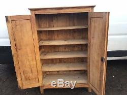 Antique Vintage Fruit Wood 2Door Kitchen Larder /Storage/ Cabinet/ Cupboard