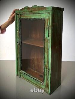 Antique Vintage Indian Cabinet. Art Deco. Display / Bathroom / Kitchen. Jade