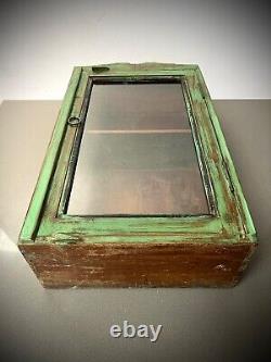 Antique Vintage Indian Cabinet. Art Deco. Display / Bathroom / Kitchen. Jade