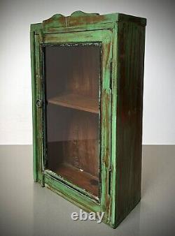 Antique Vintage Indian Cabinet. Art Deco. Display / Bathroom / Kitchen. Jade