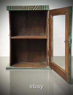 Antique Vintage Indian Cabinet. Art Deco. Display/bathroom/kitchen. Eau De Nil