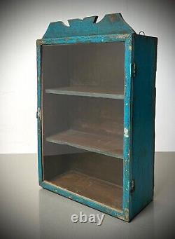 Antique Vintage Indian Cabinet. Art Deco. Display/bathroom/kitchen. Turquoise