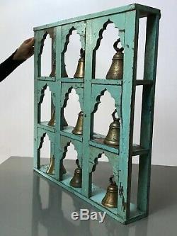 Antique Vintage Indian Furniture. Mughal Arch Display Unit. Distressed Turquoise