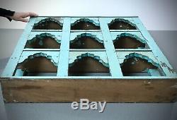 Antique Vintage Indian Furniture. Mughal Arch Display Unit. Distressed Turquoise