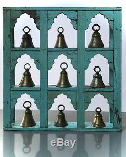 Antique Vintage Indian Furniture. Mughal Arch Display Unit. Distressed Turquoise