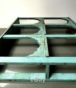 Antique Vintage Indian Furniture. Mughal Arch Display Unit. Distressed Turquoise