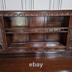 Antique Vintage Large Wooden Oak Welsh Dresser Buffet Cabinet Kitchen Sideboard