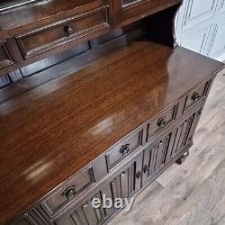 Antique Vintage Large Wooden Oak Welsh Dresser Buffet Cabinet Kitchen Sideboard