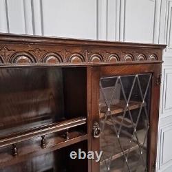 Antique Vintage Large Wooden Oak Welsh Dresser Buffet Cabinet Kitchen Sideboard