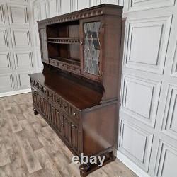 Antique Vintage Large Wooden Oak Welsh Dresser Buffet Cabinet Kitchen Sideboard