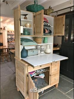 Antique Vintage Oak Kitchen Cupboard Cabinet Larder Housekeeper Easiwork 1920s