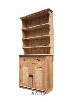 Antique Vintage Pine Open Welsh Dresser Cupboard Bookcase Sideboard Server