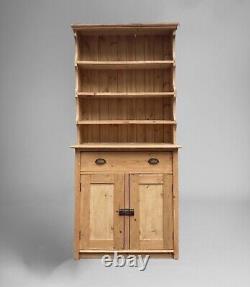 Antique Vintage Pine Open Welsh Dresser Cupboard Bookcase Sideboard Server