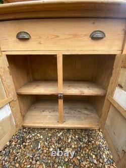 Antique Vintage Pine Open Welsh Dresser Cupboard Bookcase Sideboard Server