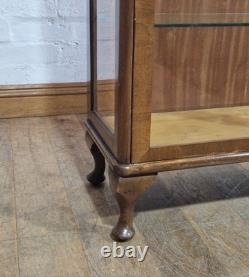 Antique Vintage Walnut single door display cabinet