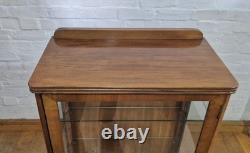 Antique Vintage Walnut single door display cabinet