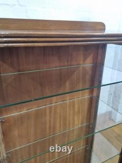 Antique Vintage Walnut single door display cabinet
