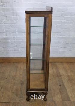 Antique Vintage Walnut single door display cabinet