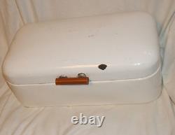Antique kitchen bin cheese bin ham enamel container Vintage kitchenware VERYRARE