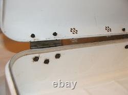 Antique kitchen bin cheese bin ham enamel container Vintage kitchenware VERYRARE