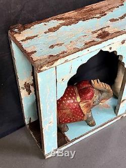 Antique/vintage Indian Furniture. Teak Arched Display Unit. Distressed Aquamarine