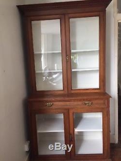 Antique vintage display cabinet kitchen larder bookcase housekeepers cupboard