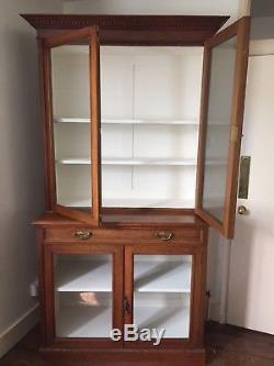 Antique vintage display cabinet kitchen larder bookcase housekeepers cupboard