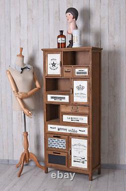 Apothekerkommode Kitchen Cupboard Chest of Drawers Retro Cabinet Wood New