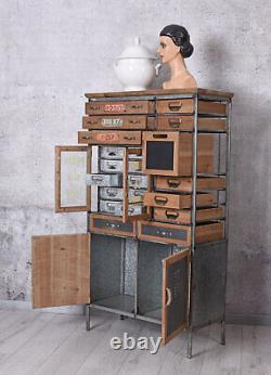 Apothekerkommode Retro Closet Cabinet Industrial Apothecary Wooden Dresser Loft