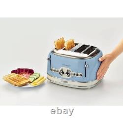 Ariete Vintage Blue 1.7L Kettle & 4-Slice Toaster Combo Retro Kitchen Set