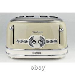 Ariete Vintage Style Retro Kitchen Set 1.7L Dome Kettle & 4 Slice Toaster- Cream