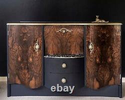 Art Deco/Vintage/Retro/Drinks/Cocktail Cabinet/Bar/Blue/Wood/Upcycled/ elegant