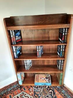 Attractive Vintage 1940's Oak Five Shelf Bookcase