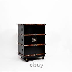 Authentic Models Polo Club BAR Black Whiskey Wardrobe Cabinet Wine Rack Vintage