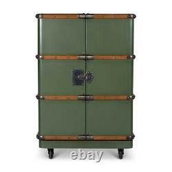 Authentic Models Polo Club Bar Suitcase Whiskey Cupboard Cabinet Wine Rack Vintage