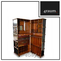 Authentic Models Stateroom Bar Black reisebar Folding Bar Vintage Whisky Wine