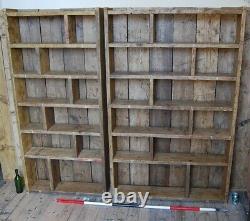 BOOKCASE library reclaimed wood industrial rustic vintage UK shelves storage