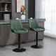 Bar Stools Set 2pc Retro Swivel Kitchen Breakfast Dining Seat Back Footrest Unit