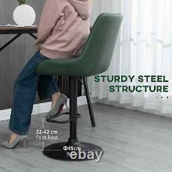 Bar Stools Set 2pc Retro Swivel Kitchen Breakfast Dining Seat Back Footrest Unit