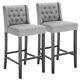 Bar Stools Set Of 2 Bar Chairs Grey High Stools Breakfast Kitchen Chairs U201